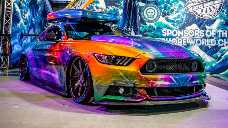 Ford Mustang holographic custom livery by Frank Ricci Design × WMR