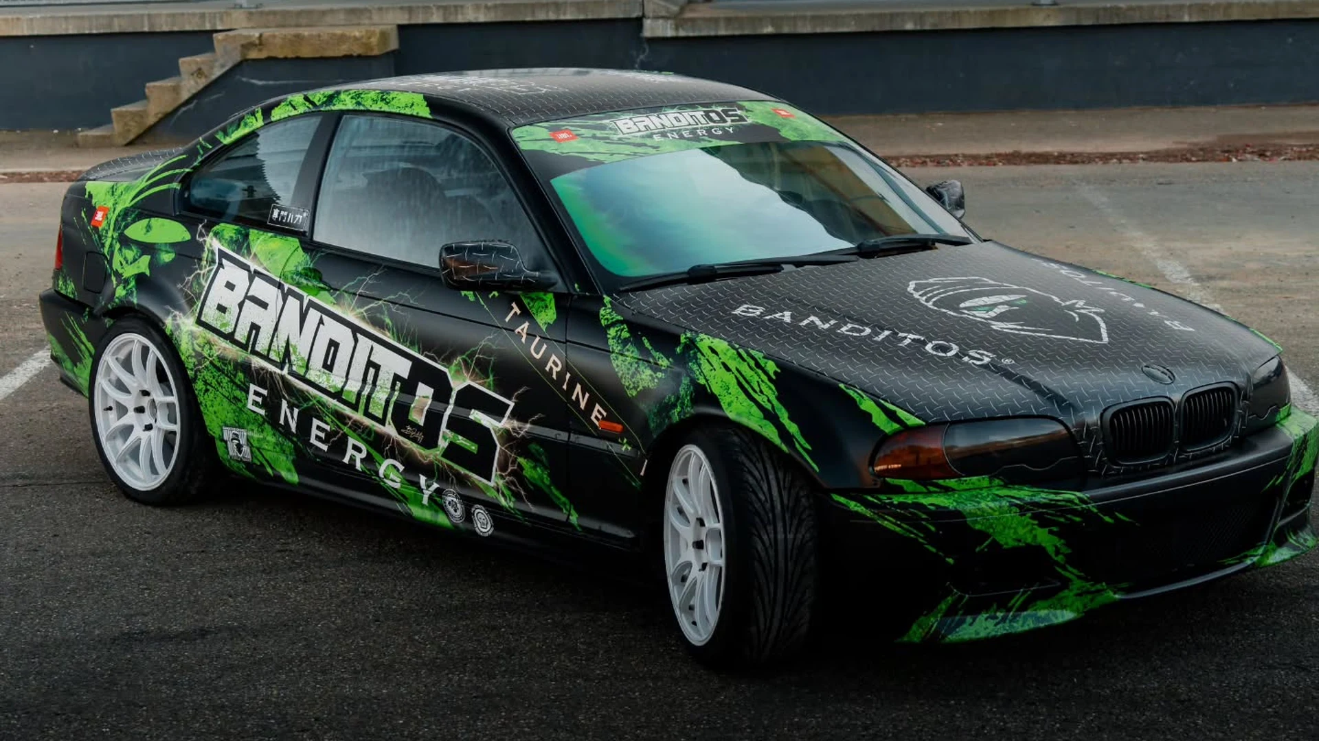 BMW E46 custom livery voor Banditos Energy — Frank Ricci Design × Wrap My Ride