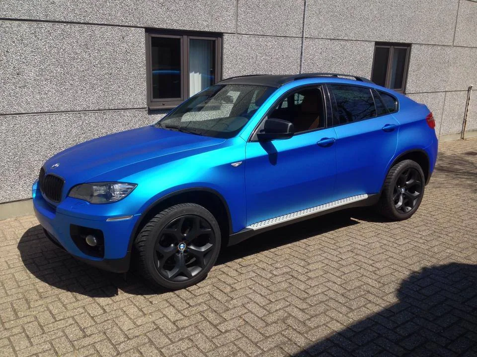 BMW X6 Bleu Aluminium kleurwissel — Wrap My Ride