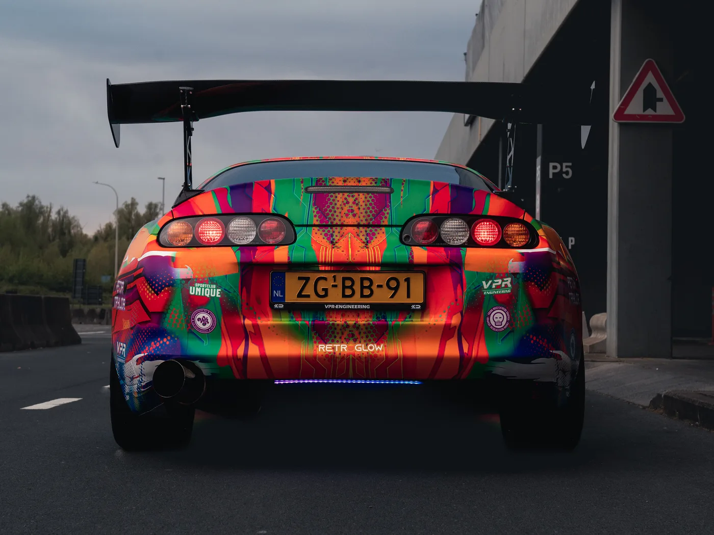 Toyota Supra MK4 CyberSupra custom livery — achterkant — FRD × WMR
