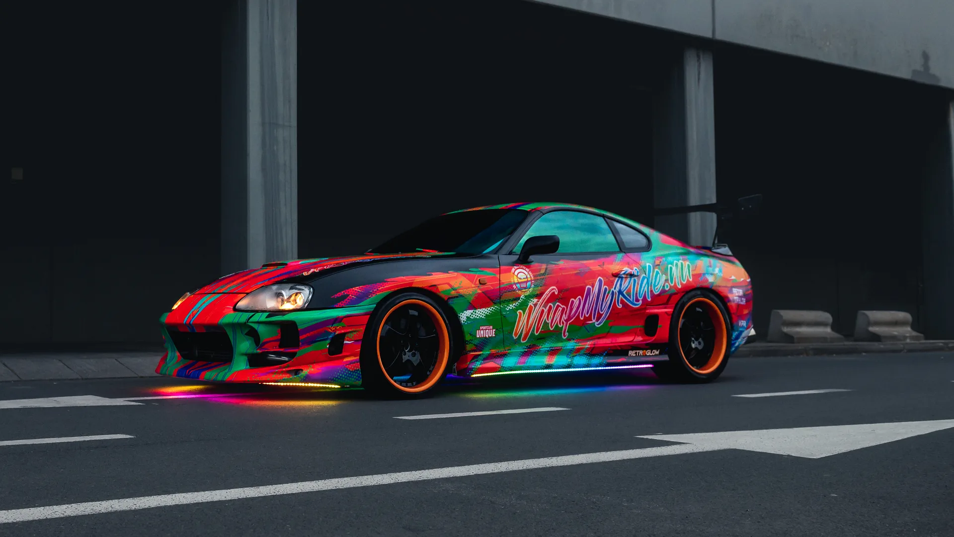Toyota Supra MK4 CyberSupra custom livery voor Mario Koko — Frank Ricci Design × Wrap My Ride