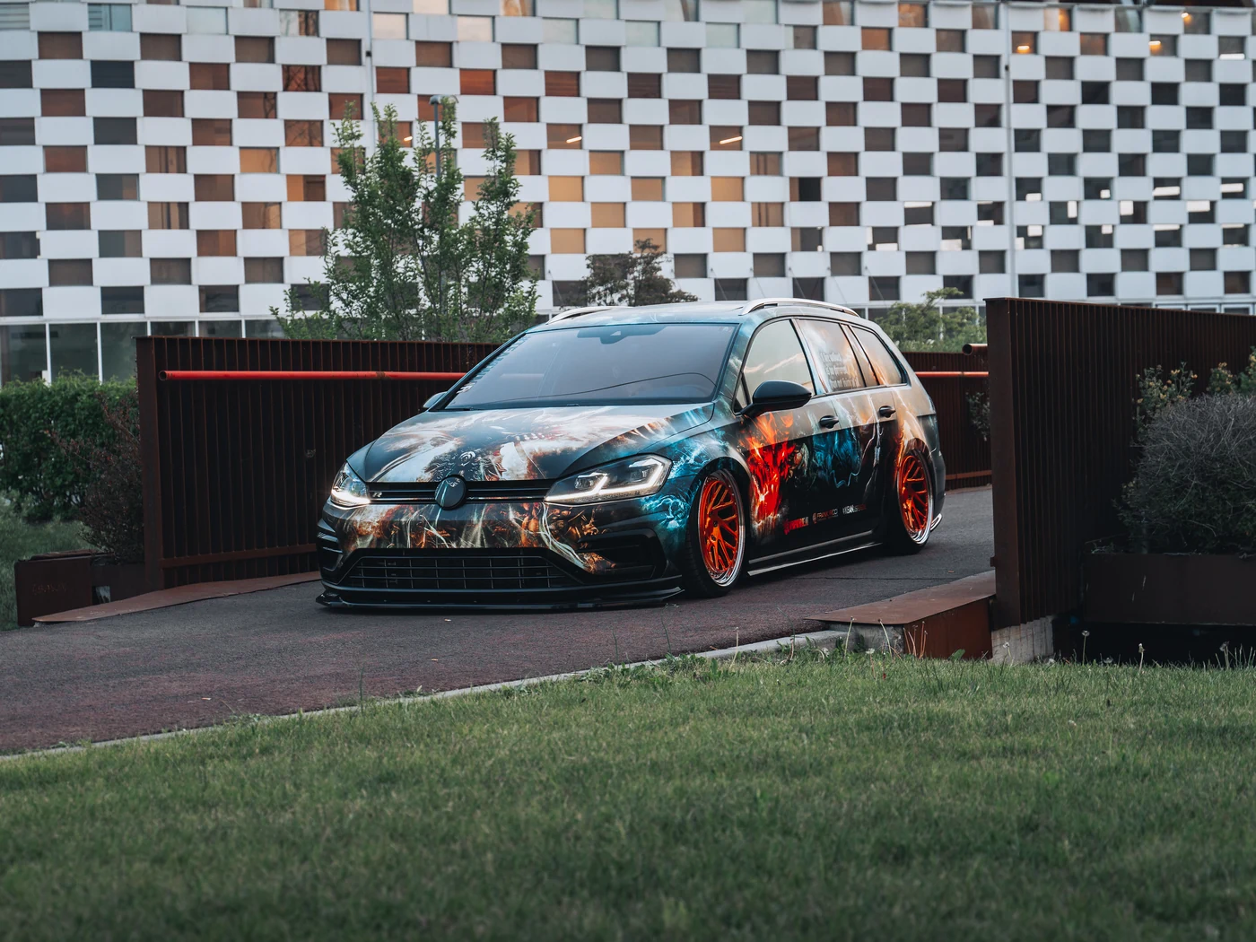 VW Golf R Variant Diablow livery — close-up — FRD × WMR