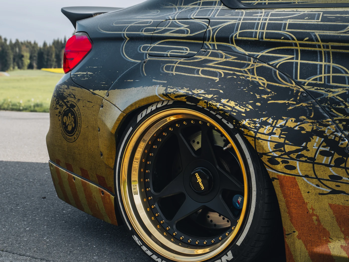 BMW M4 Liberty Walk custom livery — detail — FRD × WMR