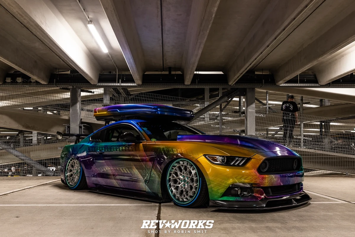 Ford Mustang Uni.C.Porn holographic custom livery — Frank Ricci Design × WMR