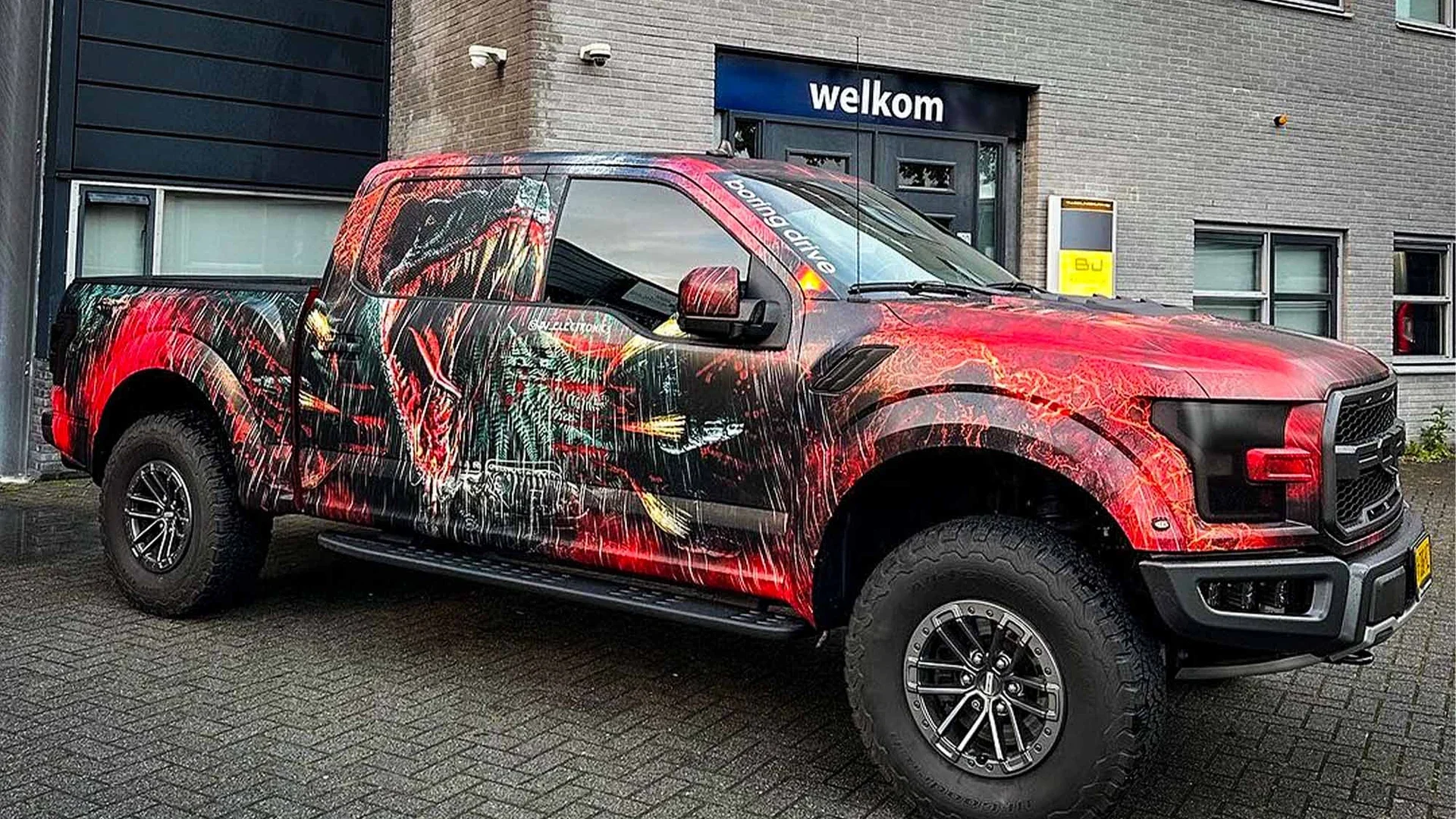 Ford F-150 Raptor VelociRaptor custom livery wrap by Frank Ricci Design × Wrap My Ride